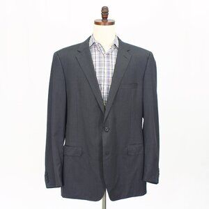 Samuelsohn 48L Gray Blazer Sport Coat Jacket 2-Button Solid Y420